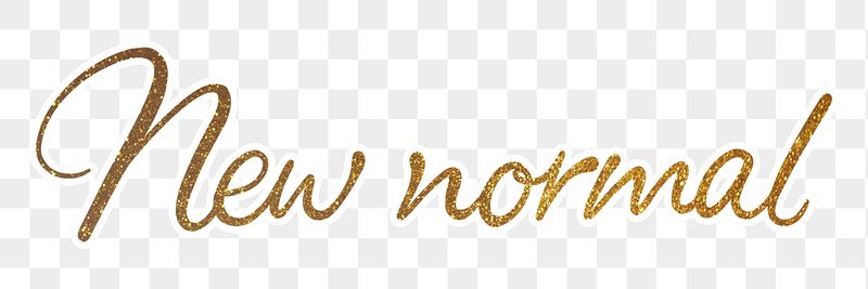 PNG new normal, gold glittery | Free PNG - rawpixel
