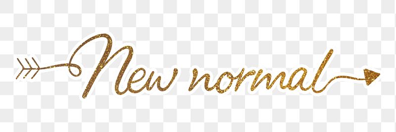 PNG new normal, gold glittery | Free PNG - rawpixel