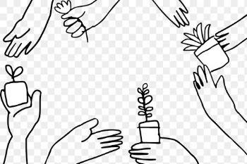 PNG new normal hobby doodle, with plant… | Free stock illustration | High Resolution graphic