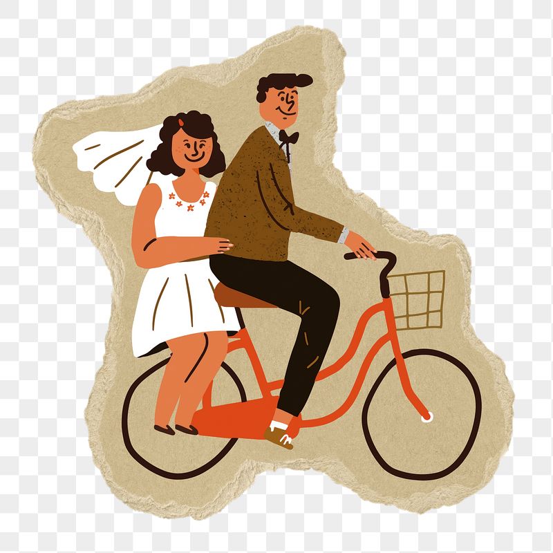 Png newly wed couple sticker, | Free PNG Illustration - rawpixel
