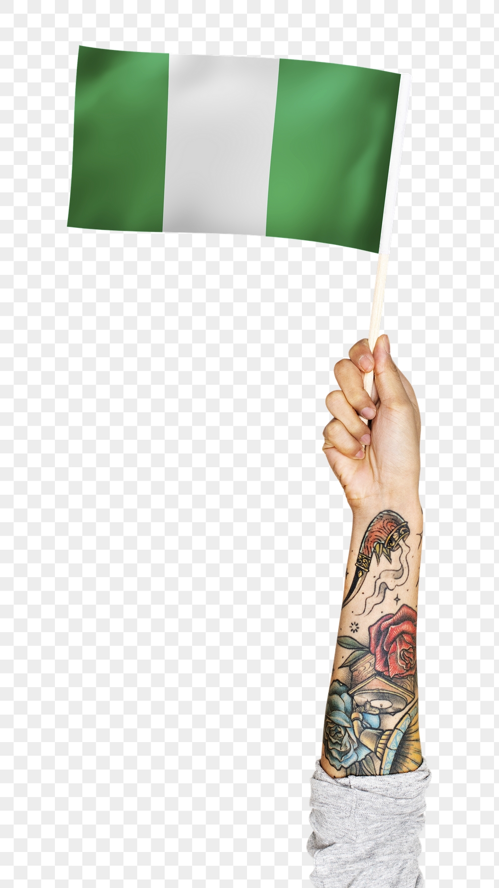 Png Nigeria's flag, tattooed hand | Free PNG - rawpixel
