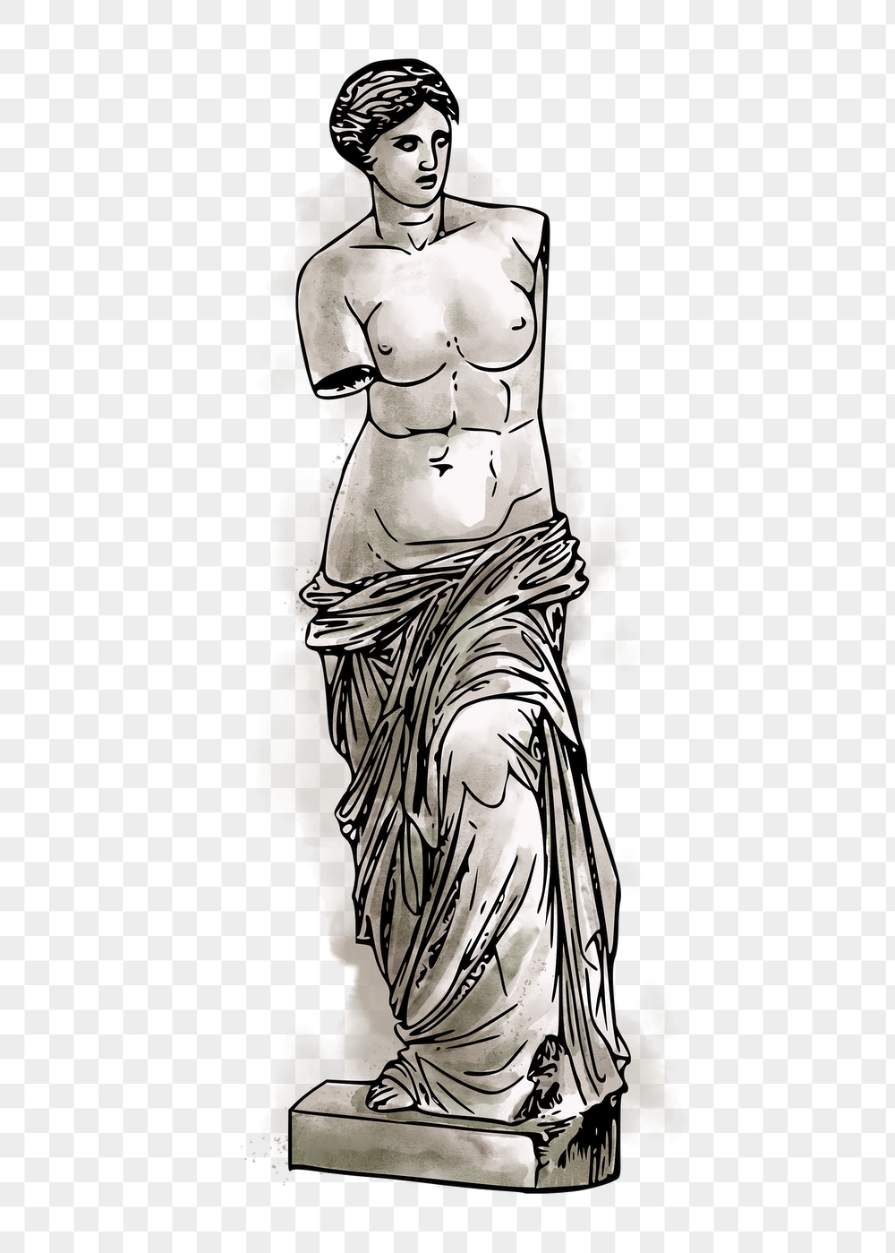 Png nude Greek goddess statue | Free PNG Illustration - rawpixel