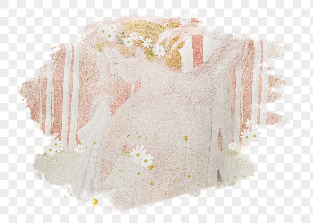 PNG Nymph Crowned with Daisies, | Free PNG - rawpixel