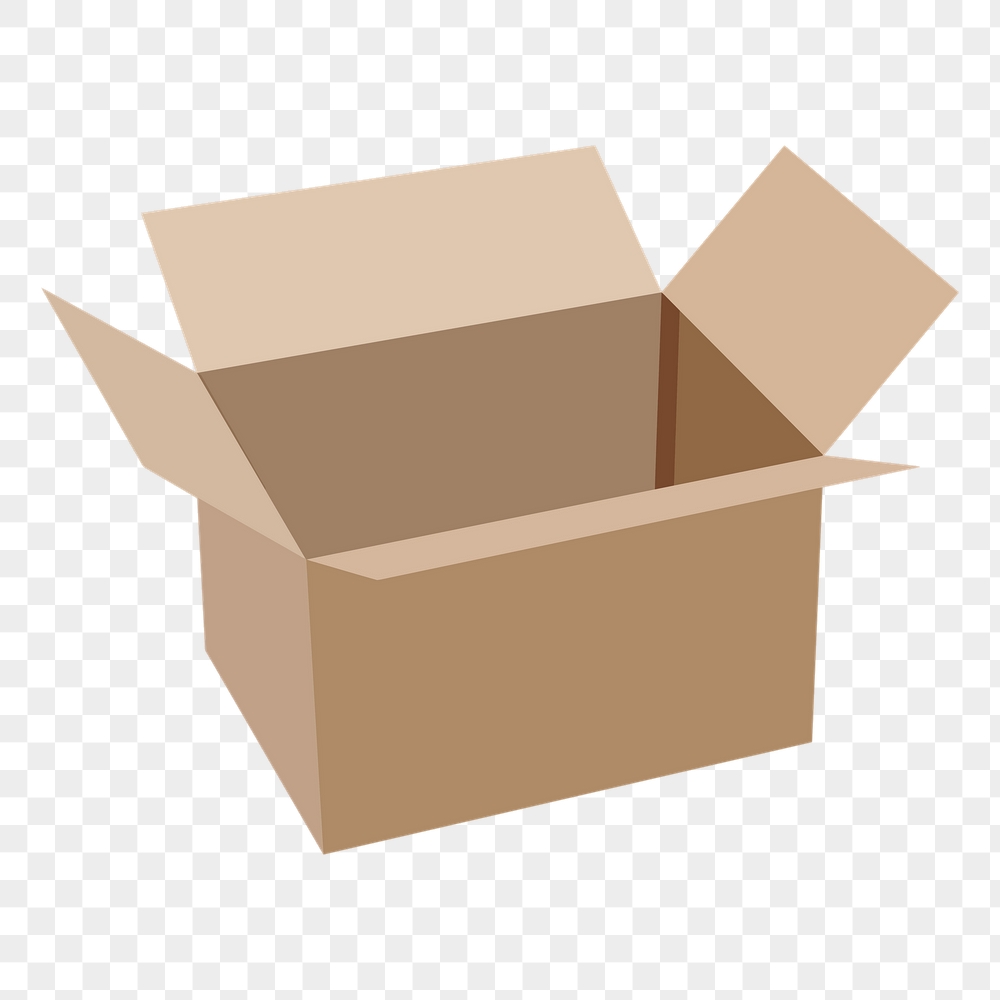 Png open parcel box sticker, | Free PNG - rawpixel
