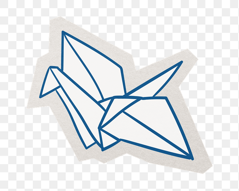 Png origami crane bird sticker, | Free PNG - rawpixel
