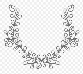 Png ornament badge in decorative botanical… | Free stock illustration | High Resolution graphic