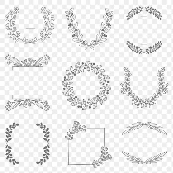 Png ornament badge in decorative botanical… | Free stock illustration | High Resolution graphic
