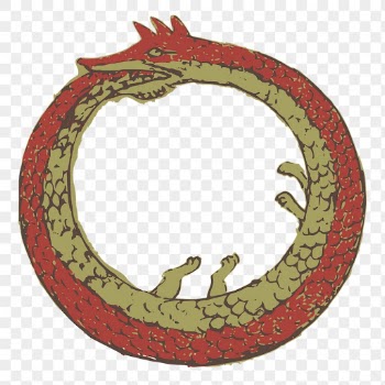 PNG Ouroboros Dog frame sticker, | Free PNG - rawpixel