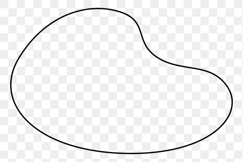 Png outline organic shape sticker, | Free PNG - rawpixel