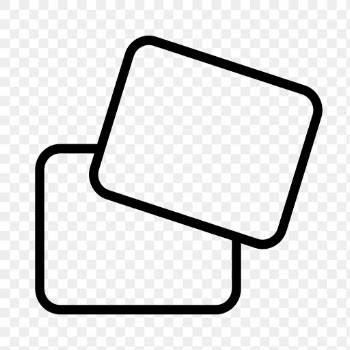 Png overlapping rectangle icon in outline… | Free stock illustration | High Resolution graphic