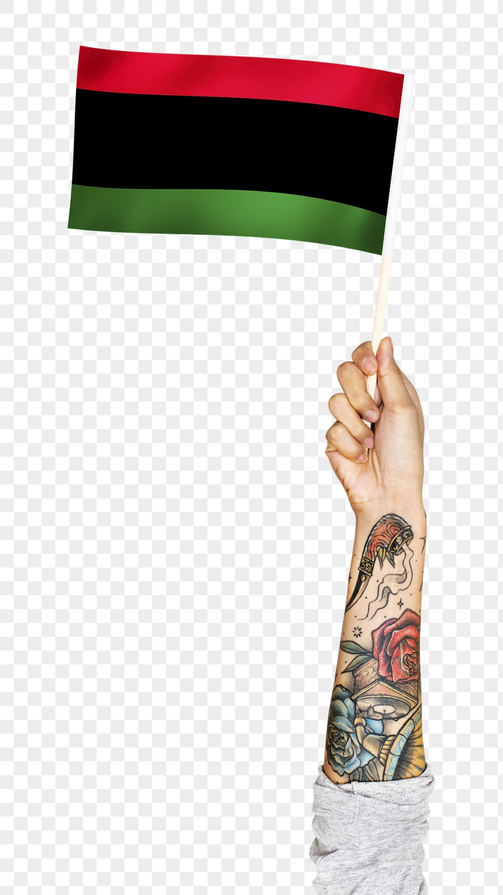 Png Pan African flag, tattooed | Free PNG - rawpixel