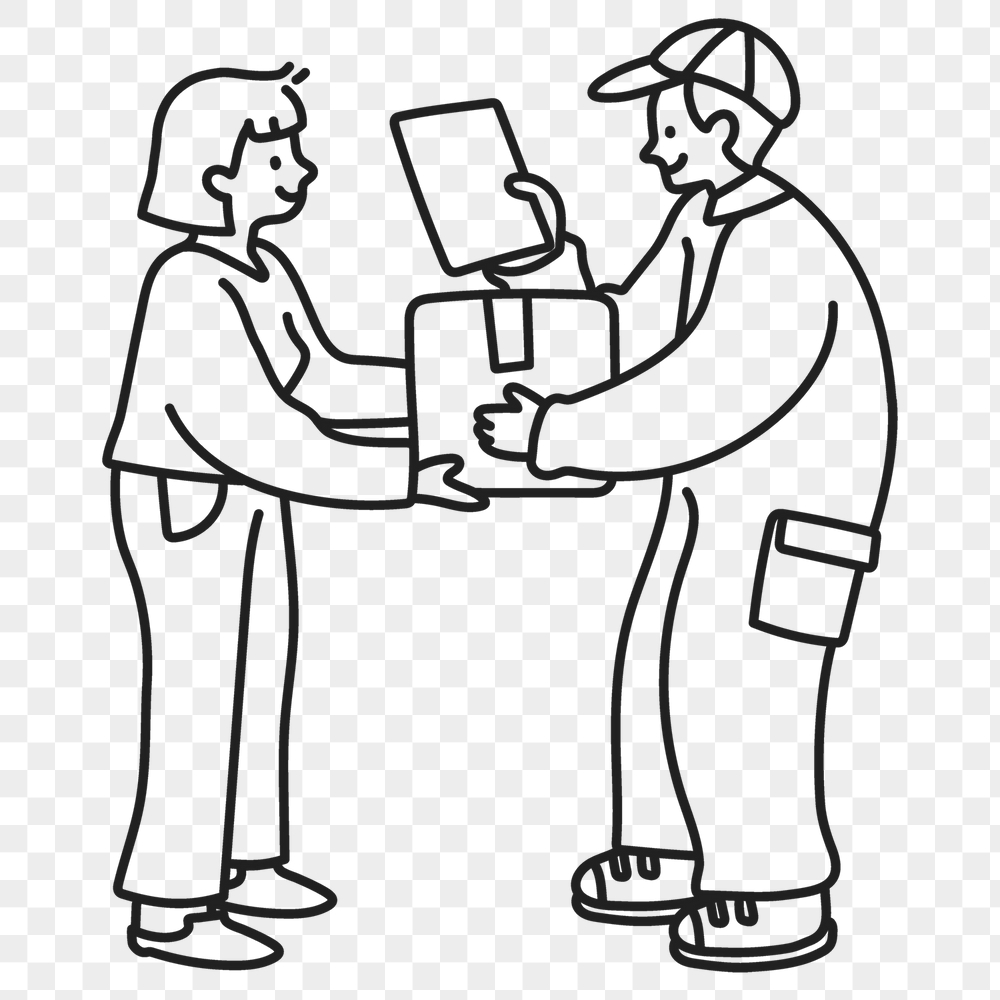 Png parcel delivery service sticker, | Free PNG Illustration - rawpixel