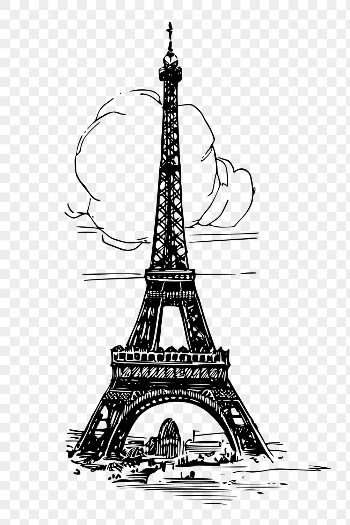 Png Paris Eiffel Tower drawing | Free PNG - rawpixel