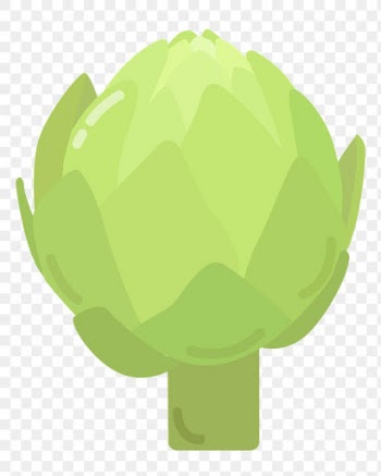 Png pastel artichoke vegetable cartoon sticker