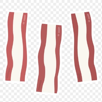 Png pastel bacon food sticker clipart