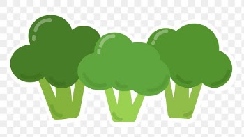 Png pastel broccoli vegetable sticker cartoon clipart