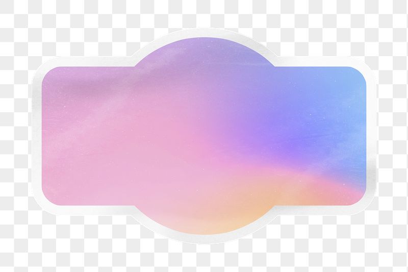 PNG pastel gradient sticker, printable | Free PNG - rawpixel