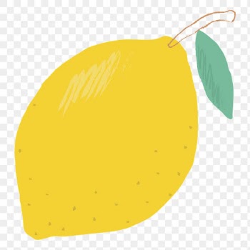 Png pastel hand drawn lemon fruit clipart