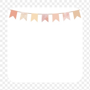 Png pastel party flag frame | Free PNG - rawpixel