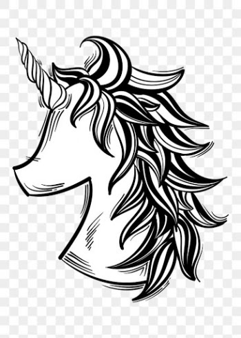 Png pastel unicorn doodle social media story sticker