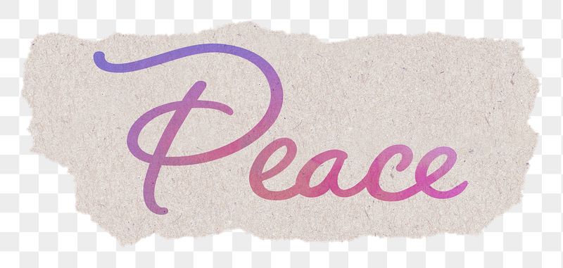 PNG peace word, aesthetic pink | Free PNG - rawpixel