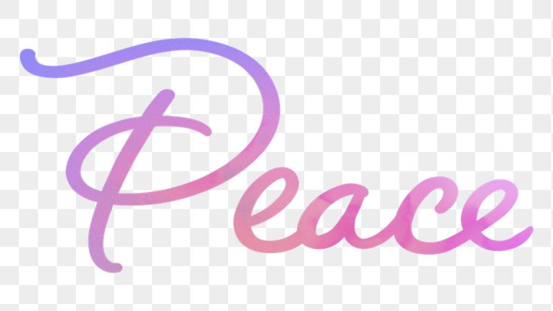PNG peace word calligraphy, aesthetic | Free PNG - rawpixel