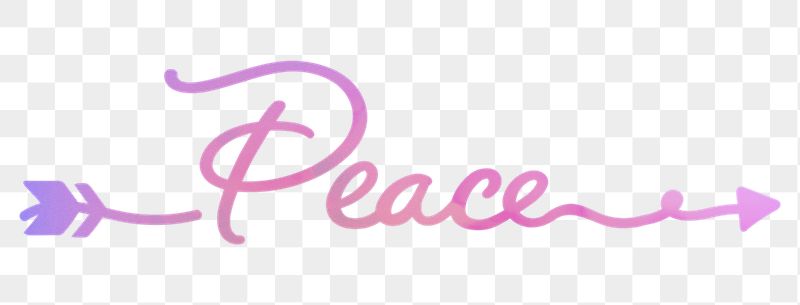 PNG peace word calligraphy, aesthetic | Free PNG - rawpixel