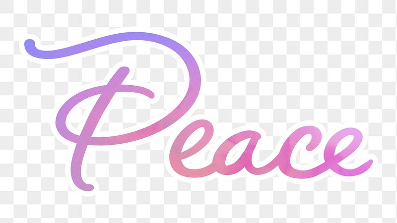 PNG peace word calligraphy, aesthetic | Free PNG - rawpixel