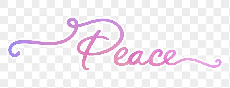 PNG peace word calligraphy, aesthetic | Free PNG - rawpixel