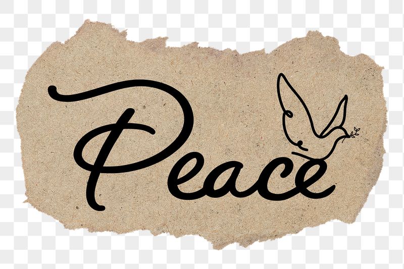 PNG peace word, ripped paper, | Free PNG - rawpixel