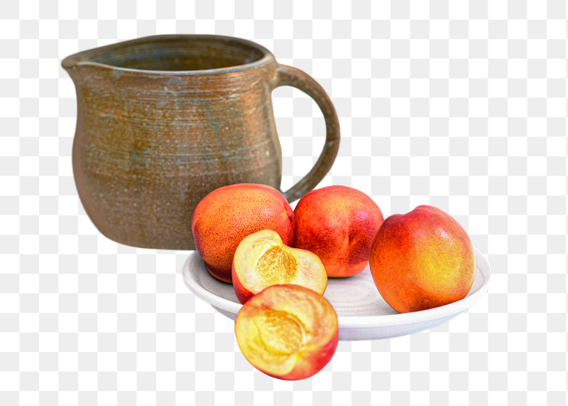 Png peaches fruit and jug | Free PNG - rawpixel