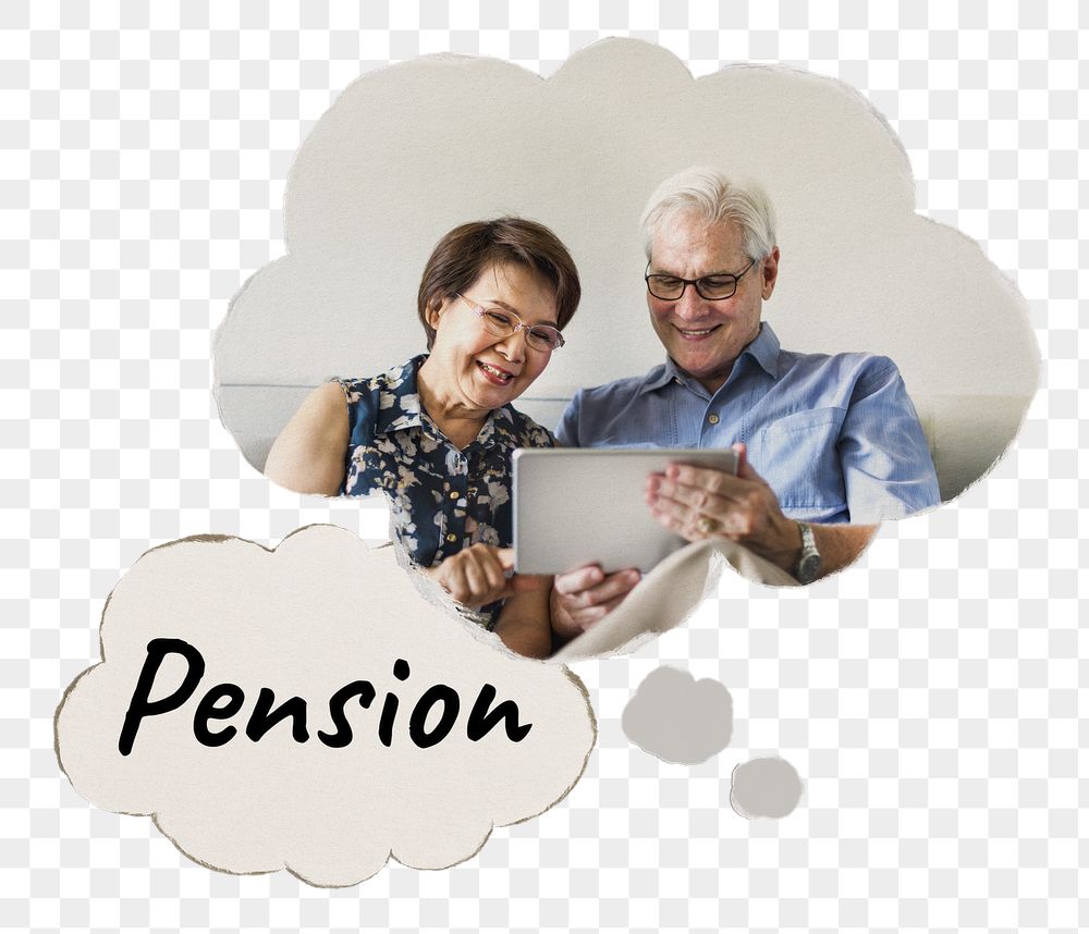 Png pension speech bubble sticker, | Free PNG - rawpixel