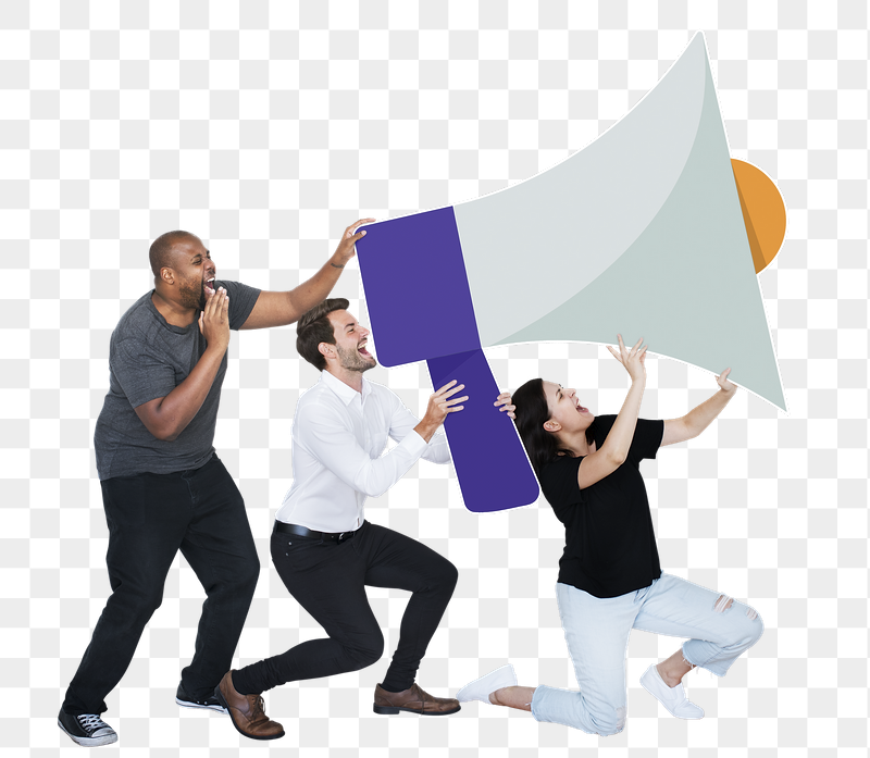 Png People announcing by megaphone, | Free PNG - rawpixel