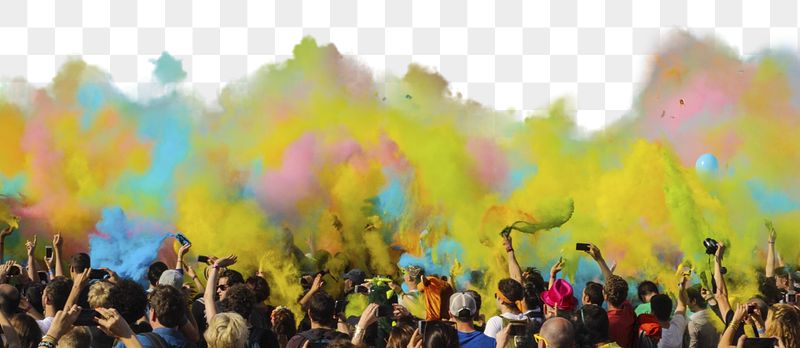 Png people celebrating Holi border | Free PNG - rawpixel