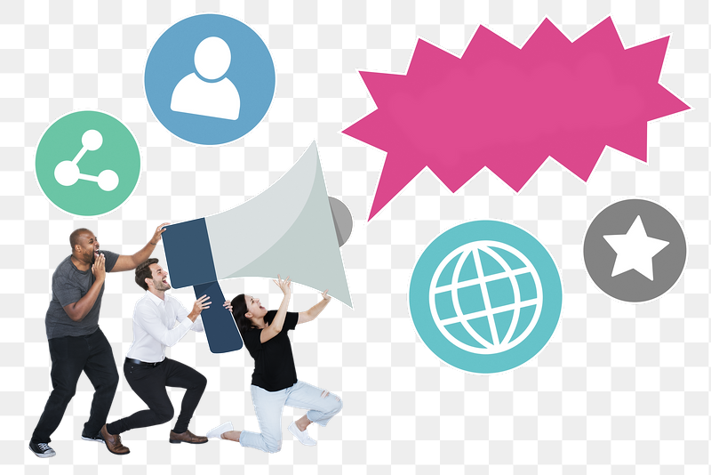 Png People going viral with megaphone, | Free PNG - rawpixel