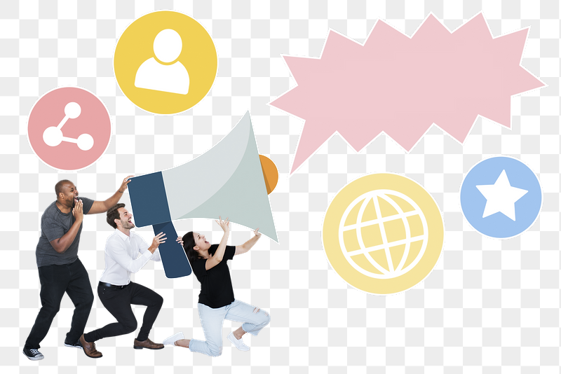 Png People going viral with megaphone, | Free PNG - rawpixel