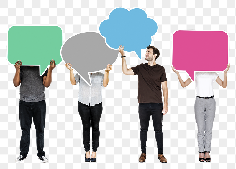 Png People holding colorful speech | Free PNG - rawpixel