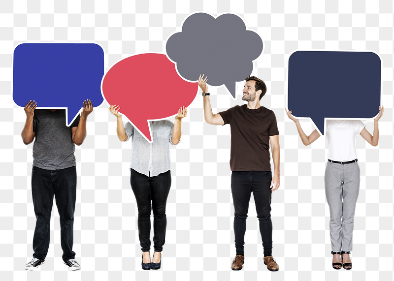 Png People holding colorful speech | Free PNG - rawpixel