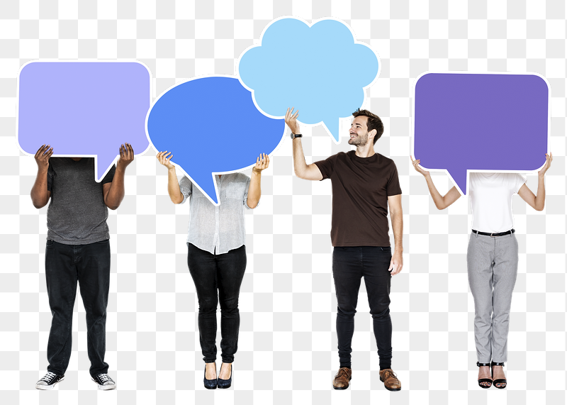 Png People holding colorful speech | Free PNG - rawpixel