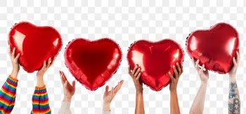 Png People holding hearts mockup for… | Free stock illustration | High Resolution graphic