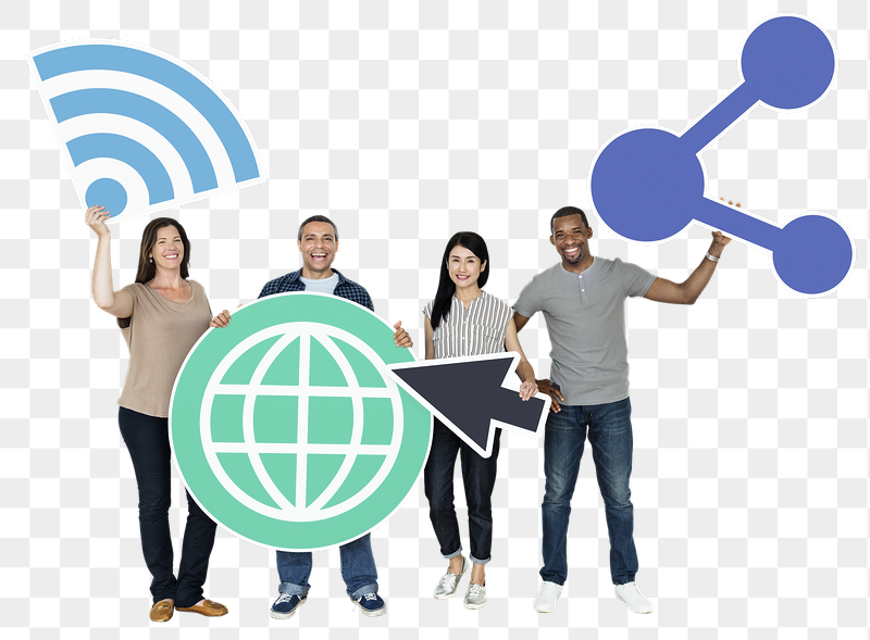 Png People holding internet connection | Free PNG - rawpixel