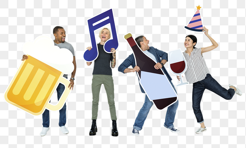 Png People holding party related | Free PNG - rawpixel