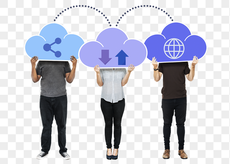 Png People with cloud storage | Free PNG - rawpixel