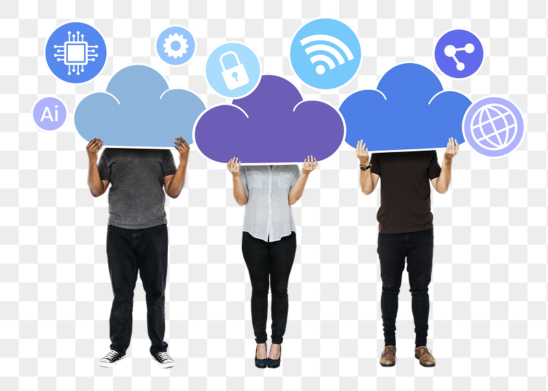 Png People with cloud storage | Free PNG - rawpixel