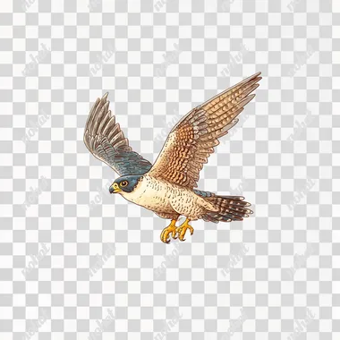 PNG Peregrine Falcon Clipart Illustration PNG Peregrine Falcon Clipart Illustration