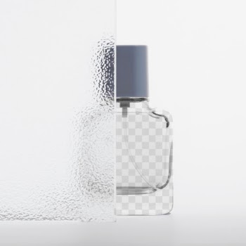 Png perfume bottle mockup with patterned… | Free stock illustration | High Resolution graphic