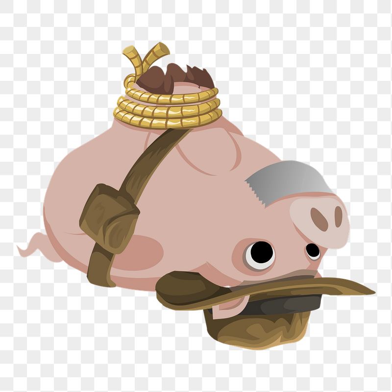 PNG piggy explorer character sticker, | Free PNG - rawpixel