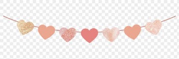 Png pink hearts banner clipart, | Free PNG - rawpixel