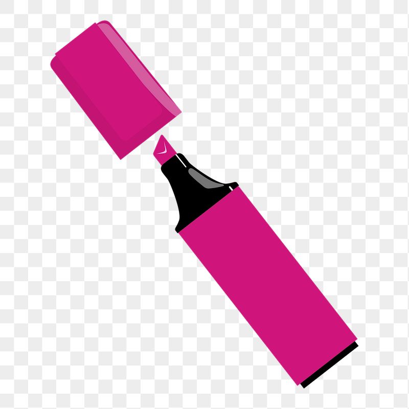 PNG pink highlighter marker sticker, | Free PNG - rawpixel