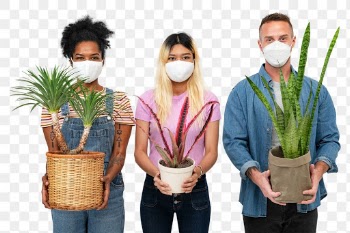 Png plant parent mockup wearing masks the new… | Free stock illustration | High Resolution graphic
